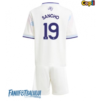 Aston Villa Jadon Sancho #19 Echipament de Fotbal Replică 2025-26 Copii Treilea (+ Șorturi)
